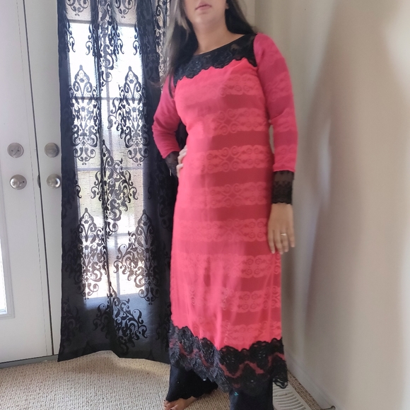 Indian suit, chicken plazo wit Georgette ku - Picture 7 of 7